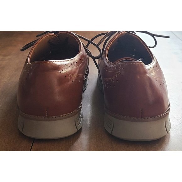 Deerstags Benton Jr Boys Dress Shoes, Brown Sz 7M Wingtips - Picture 8 of 9